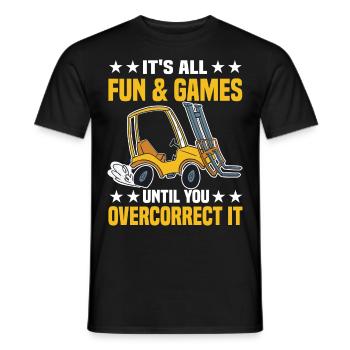 Conducteur de chariot élévateur | Cadeaux professionnels pour chariots élévateurs - T-shirt homme - noir - Devant - AI Model Male 178 light (178cm)