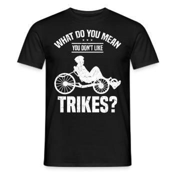 Velomobil - Männer T-Shirt - Schwarz - Vorne - AI Model Male 178 light (178cm)