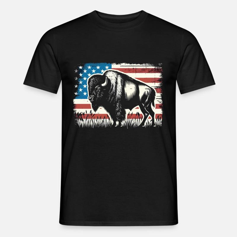 American Bison - Männer T-Shirt - Schwarz