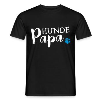dogs Papa - Men's T-Shirt - black - Front - AI Model Male 178 light (178cm)