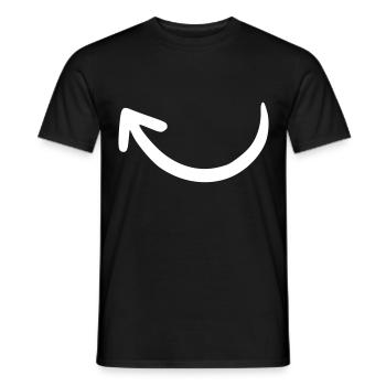 Flèche dessin esquisse blanc - T-shirt homme - noir - Devant - AI Model Male 178 light (178cm)