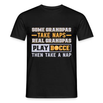 Joueur de boccia Boccia jeu Boule - T-shirt homme - noir - Devant - AI Model Male 178 light (178cm)
