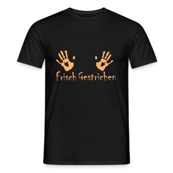Frisch Gestrichen | Tapezieren | Streichen - Männer T-Shirt - Schwarz - Vorne - AI Model Male 178 light (178cm)