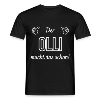 Gentlemen of the Olli are already doing that! Funny saying - Men's T-Shirt - black - Front - AI Model Male 178 light (178cm)