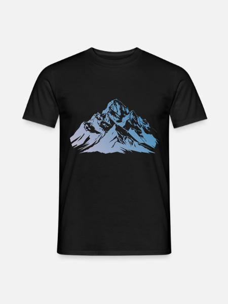 Berge Symbol Wandern - Männer T-Shirt - Schwarz