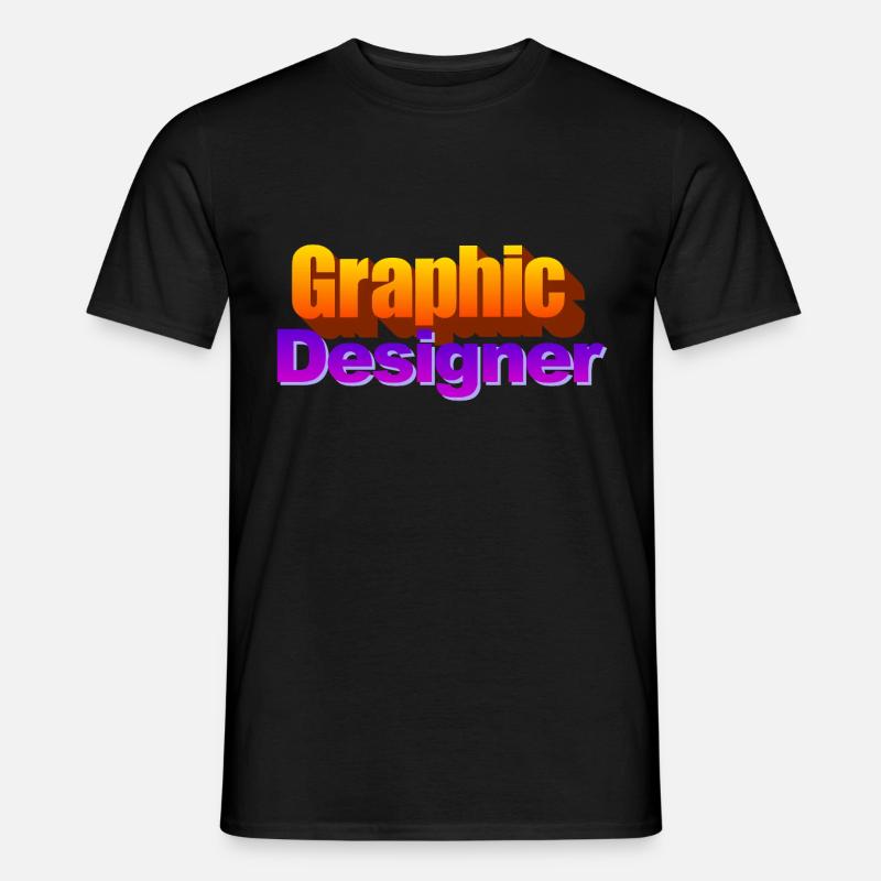 Grafiker - Männer T-Shirt - Schwarz