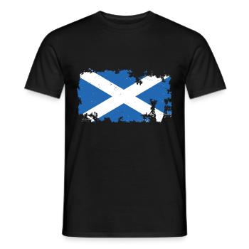 Scottish flag for Scotsman, Scotswoman and - Men's T-Shirt - black - Front - AI Model Male 178 light (178cm)