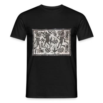 toile korhogo 1 - T-shirt homme - noir - Devant - AI Model Male 178 light (178cm)