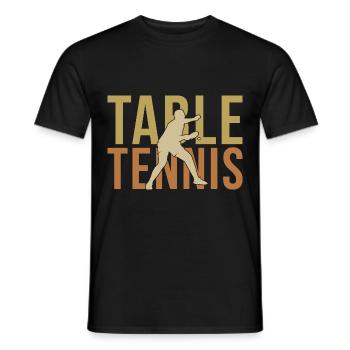 Raquette de ping-pong de table dire cadeau - T-shirt homme - noir - Devant - AI Model Male 178 light (178cm)