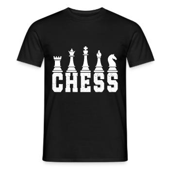 Geschenk Schach Sport Schachmeister Denksport - Männer T-Shirt - Schwarz - Vorne - AI Model Male 178 light (178cm)