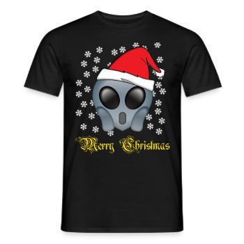 Weihnachten Alien Merry Christmas Geschenk - Männer T-Shirt - Schwarz - Vorne - AI Model Male 178 light (178cm)