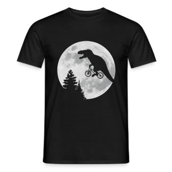 Moon Dino T-Rex vélo de dinosaure - T-shirt homme - noir - Devant - AI Model Male 178 light (178cm)