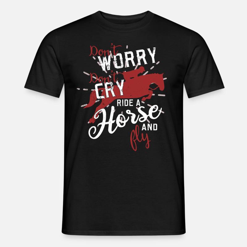 Pferd- Pferdespruch - Männer T-Shirt - Schwarz