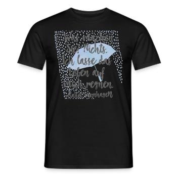 Ich lasse das Leben auf mich regnen – Varnhagen 2 - Männer T-Shirt - Schwarz - Vorne - AI Model Male 178 light (178cm)