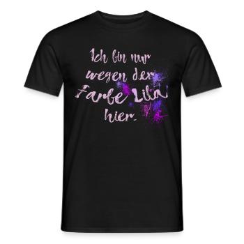 Farbe Lila – Spruch lustig Humor Art Geburtstag - Männer T-Shirt - Schwarz - Vorne - AI Model Male 178 light (178cm)