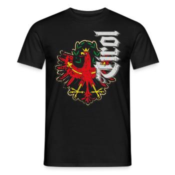 Tirol Tiroler Adler Wappen Retro Vintage Bua Madl - Männer T-Shirt - Schwarz - Vorne - AI Model Male 178 light (178cm)