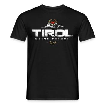 Tirol Meine Heimat Berge Tiroler Adler Wappen - Männer T-Shirt - Schwarz - Vorne - AI Model Male 178 light (178cm)