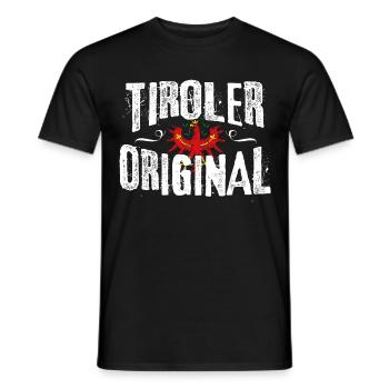 Tyrolien original Tyrol aigle Armoir - T-shirt homme - noir - Devant - AI Model Male 178 light (178cm)