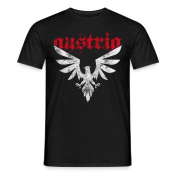 Österreich Adler Wappen - Männer T-Shirt - Schwarz - Vorne - AI Model Male 178 light (178cm)