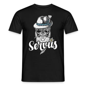 Servus Bekleidung Bayern Dialekt - Männer T-Shirt - Schwarz - Vorne - AI Model Male 178 light (178cm)
