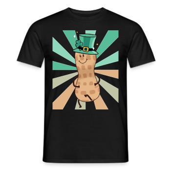 Noix de cacahuète Nouvel An Félicitations Noix présente - T-shirt homme - noir - Devant - AI Model Male 178 light (178cm)