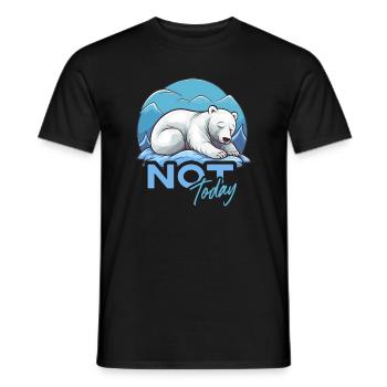 Not polar bear today - Men's T-Shirt - black - Front - AI Model Male 178 light (178cm)
