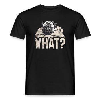 Welcher Mops? - Männer T-Shirt - Schwarz - Vorne - AI Model Male 178 light (178cm)