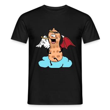Celestial Peanut Angel Little Devil Cloud Nut - Men's T-Shirt - black - Front - AI Model Male 178 light (178cm)