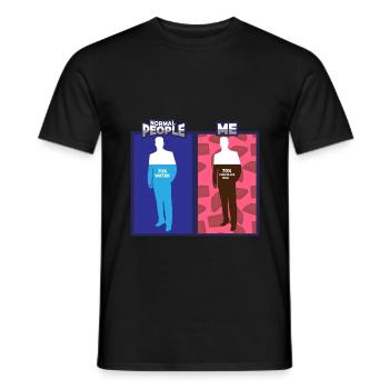 SCHOKOLADENMILCH Normale Leute gegen mich - Männer T-Shirt - Schwarz - Vorne - AI Model Male 178 light (178cm)