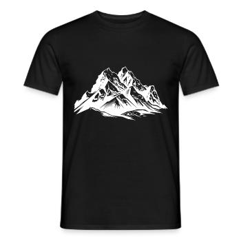 Mountains Alps Silhouette - Men's T-Shirt - black - Front - AI Model Male 178 light (178cm)