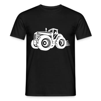 Tracteur Silhouette Agriculture - T-shirt homme - noir - Devant - AI Model Male 178 light (178cm)