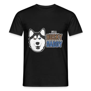 Husky - Männer T-Shirt - Schwarz - Vorne - AI Model Male 178 light (178cm)