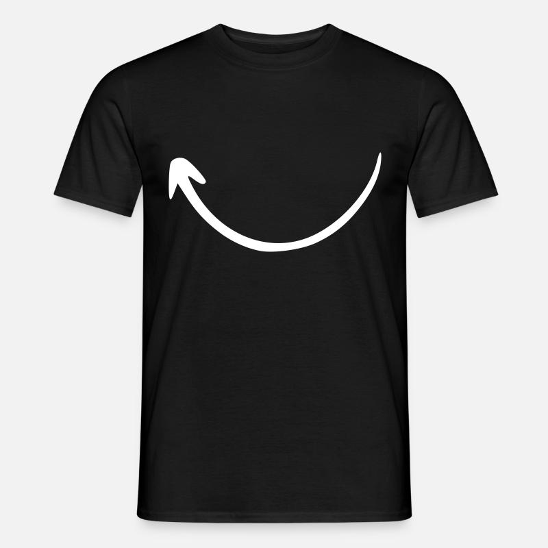 Arrow drawing sketch white - Men's T-Shirt - black