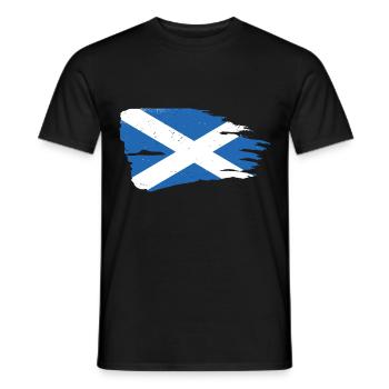 Scottish flag for Scotsman, Scotswoman and - Men's T-Shirt - black - Front - AI Model Male 178 light (178cm)