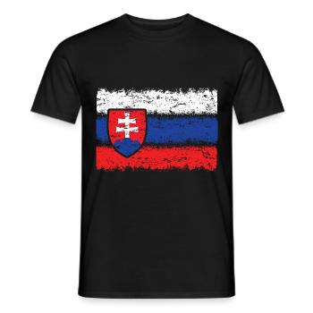 Slowakei Europa - Männer T-Shirt - Schwarz - Vorne - AI Model Male 178 light (178cm)
