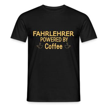 Instructeur de conduite alimenté par l’école de conduite Coffee - T-shirt homme - noir - Devant - AI Model Male 178 light (178cm)