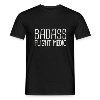 Flight Medic Badass Air Rescue - Men's T-Shirt - black - Front - AI Model Male 178 light (178cm)