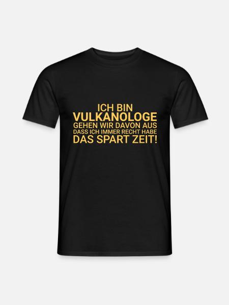 Volcanologist Save time Volcanology - Men's T-Shirt - black
