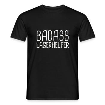Lagerhelfer Badass - Männer T-Shirt - Schwarz - Vorne - AI Model Male 178 light (178cm)