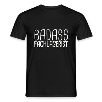 Fachlagerist Badass - Männer T-Shirt - Schwarz - Vorne - AI Model Male 178 light (178cm)