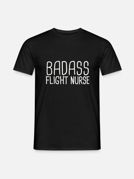 Flight Nurse Badass Luftrettung - Männer T-Shirt - Schwarz