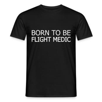 Flight Medic Born To Be Luftrettung - Männer T-Shirt - Schwarz - Vorne - AI Model Male 178 light (178cm)