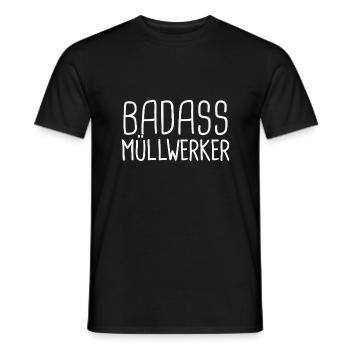 Garbage Collector Badass - Men's T-Shirt - black - Front - AI Model Male 178 light (178cm)