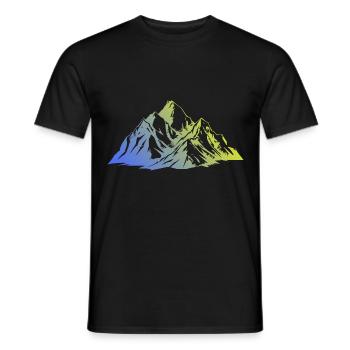Landscape Mountains Silhouette - Men's T-Shirt - black - Front - AI Model Male 178 light (178cm)