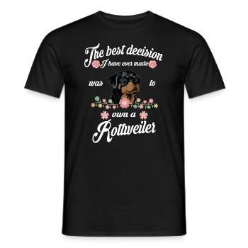 Rottweiler - Männer T-Shirt - Schwarz - Vorne - AI Model Male 178 light (178cm)