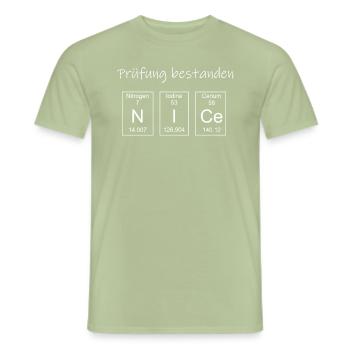Examen réussi NICE - T-shirt homme - vert sauge - Devant - AI Model Male 178 light (178cm)