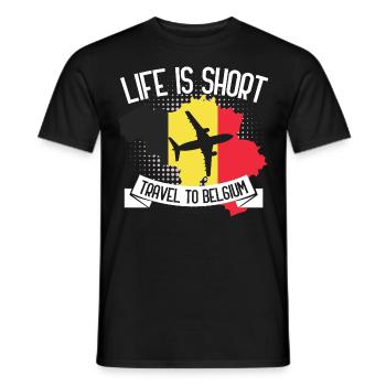 Belgien Land - Männer T-Shirt - Schwarz - Vorne - AI Model Male 178 light (178cm)