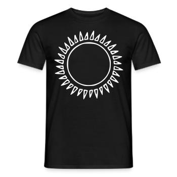 Soleil Dessin Nature Croquis Blanc - T-shirt homme - noir - Devant - AI Model Male 178 light (178cm)