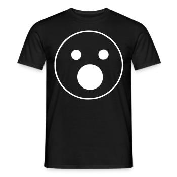 Emoji sketch scream white - T-shirt homme - noir - Devant - AI Model Male 178 light (178cm)