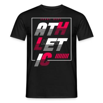 Athletic Sport Urban Streetstyle - Männer T-Shirt - Schwarz - Vorne - AI Model Male 178 light (178cm)